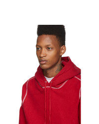 Мужской красный флисовый худи от Noah NYC