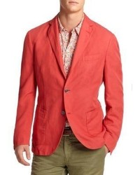 Красный хлопковый пиджак