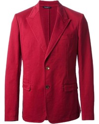 Мужской красный хлопковый пиджак от Dolce & Gabbana