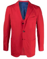 Мужской красный хлопковый пиджак от Kiton