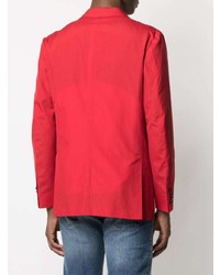 Мужской красный хлопковый пиджак от Kiton