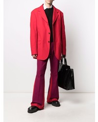 Мужской красный хлопковый пиджак от Raf Simons