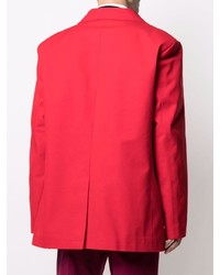 Мужской красный хлопковый пиджак от Raf Simons