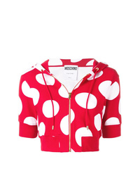 Красный худи в горошек