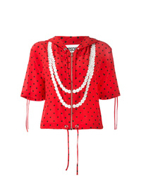 Красный худи с коротким рукавом