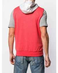 Мужской красный худи с коротким рукавом от Eleventy