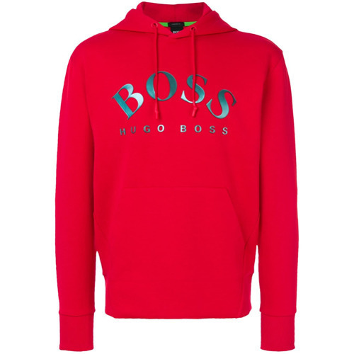 Red boss hoodie sale