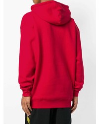 Мужской красный худи с принтом от Pleasures