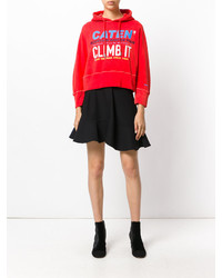 Женский красный худи с принтом от Dsquared2