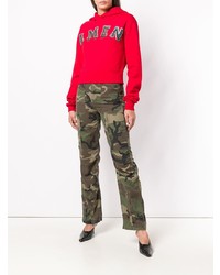 Женский красный худи с принтом от Amen