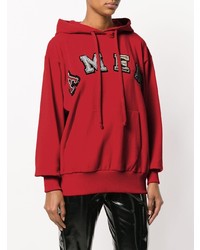 Женский красный худи с принтом от Amen