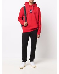 Мужской красный худи с принтом от Tommy Jeans