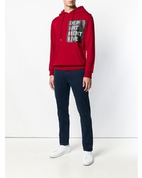 Мужской красный худи с принтом от Department 5