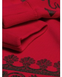 Мужской красный худи с принтом от Versace