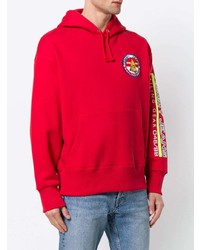 Мужской красный худи с принтом от Tommy Jeans