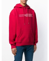 Мужской красный худи с принтом от Closed