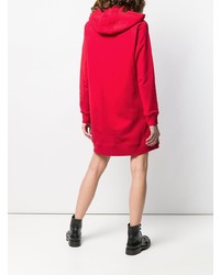 Женский красный худи с принтом от Moschino