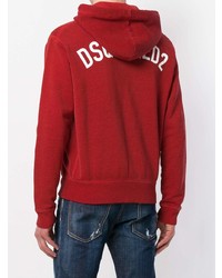 Мужской красный худи от DSQUARED2