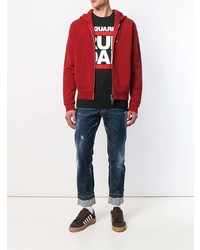 Мужской красный худи от DSQUARED2
