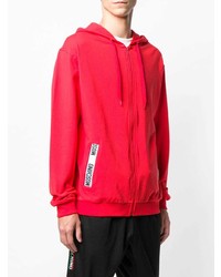 Мужской красный худи от Moschino