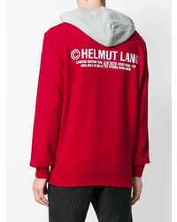 Мужской красный худи от Helmut Lang