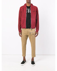 Мужской красный худи от DSQUARED2