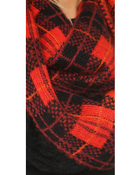 Женский красный шарф в шотландскую клетку от Kate Spade