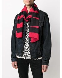 Мужской красный шарф с принтом от Moschino