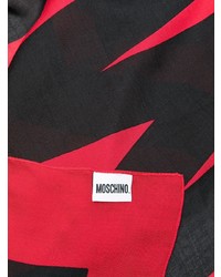 Мужской красный шарф с принтом от Moschino