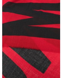 Мужской красный шарф с принтом от Moschino