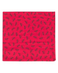 Мужской красный шарф с принтом от Moschino