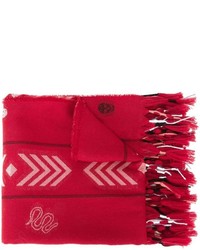 Женский красный шарф от Alexander McQueen