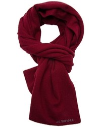Мужской красный шарф от Jil Sander