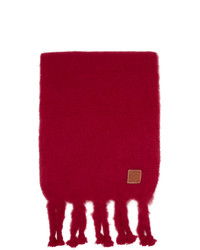 Мужской красный шарф от Loewe