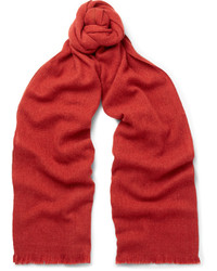 Мужской красный шарф от Loro Piana