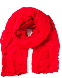 Женский красный шарф от Maria Calderara