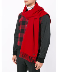 Мужской красный шарф от DSQUARED2