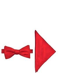 Красный шелковый галстук-бабочка