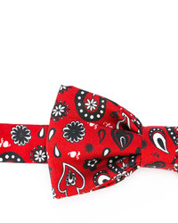 Мужской красный шелковый галстук-бабочка с принтом от fe-fe