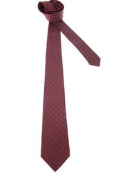 Мужской красный шелковый галстук в горошек от Alexander McQueen