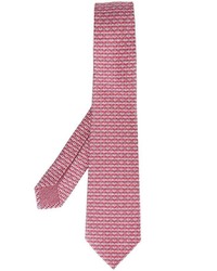 Мужской красный шелковый галстук с принтом от Bulgari