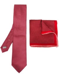 Мужской красный шелковый галстук от Canali