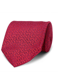 Мужской красный шелковый галстук от Charvet