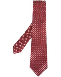Мужской красный шелковый галстук от Kiton