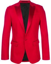 Мужской красный шелковый пиджак от DSQUARED2