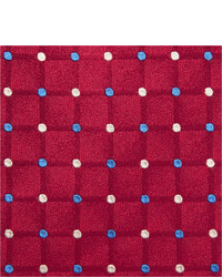 Мужской красный шелковый плетеный галстук от Charvet