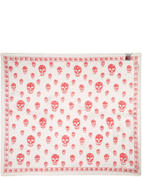 Красный шелковый плетеный шарф