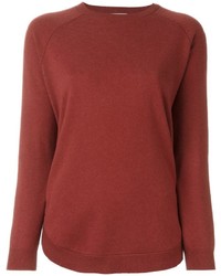 Красный шелковый свитер