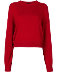 Женский красный шелковый свитер от Theory