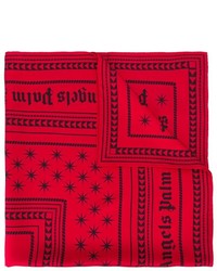 Женский красный шелковый шарф с принтом от Palm Angels
